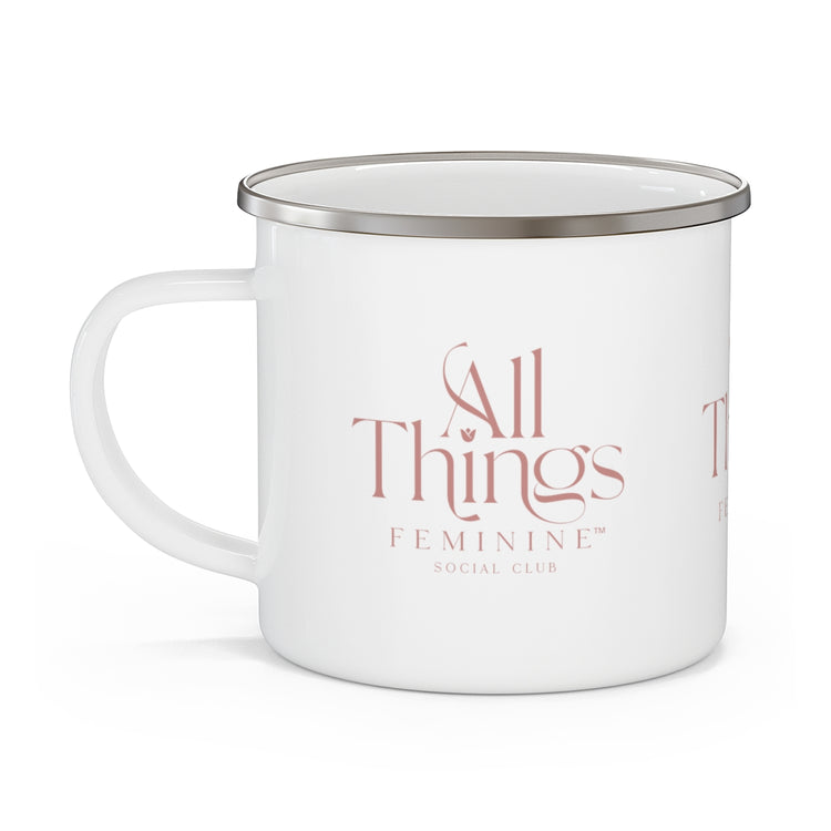 All Things Feminine Enamel Camping Mug