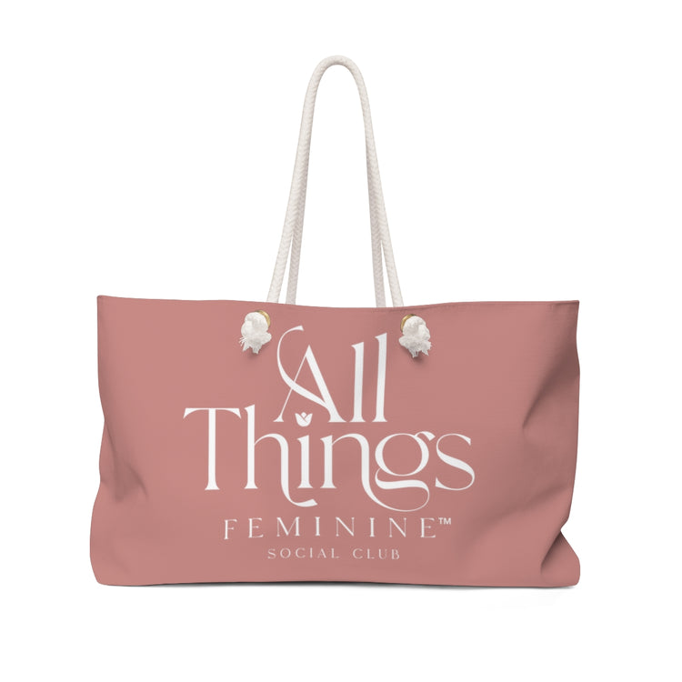 All Things Feminine Social Club Weekender Bag