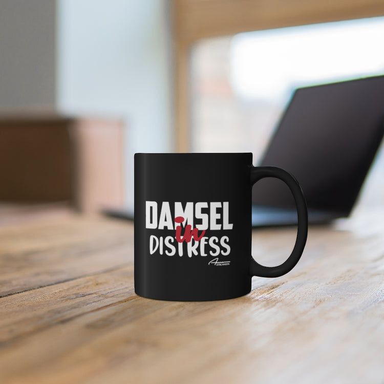 Damsel in Distress Mug- Black