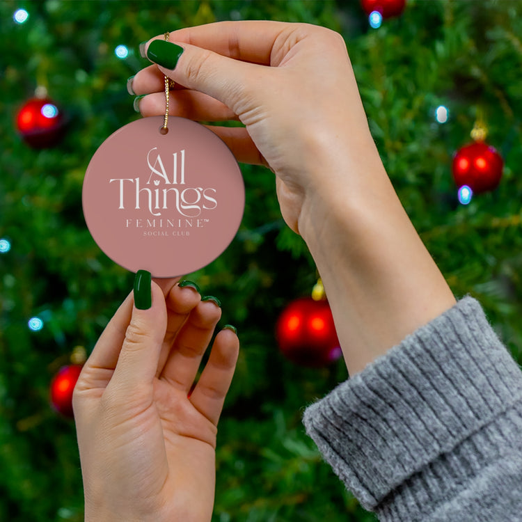 All Things Feminine Ceramic Ornament, 4 Shapes