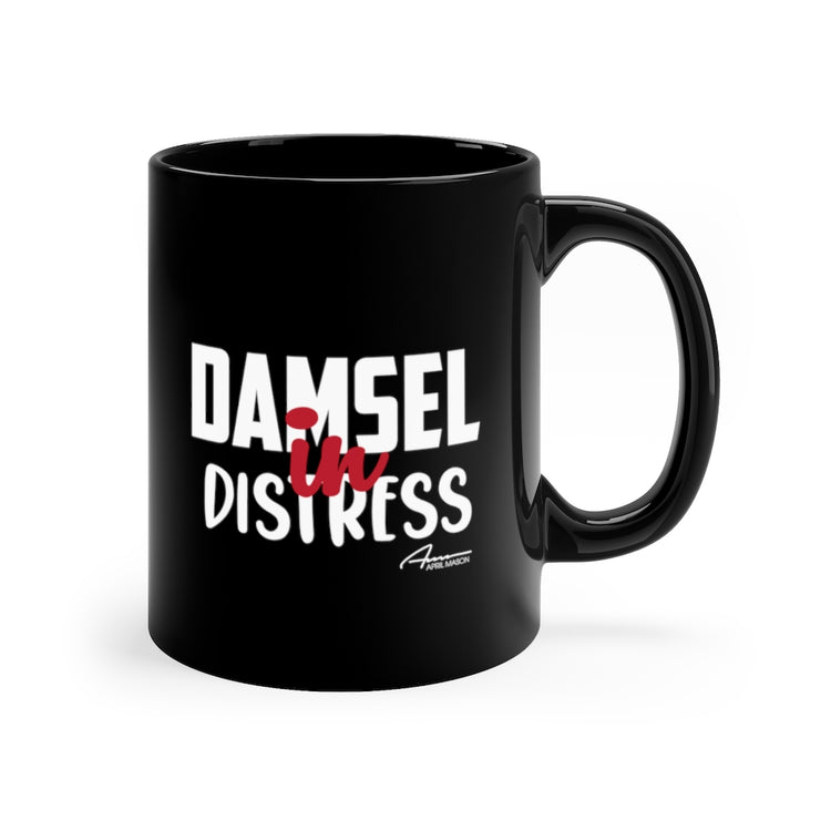 Damsel in Distress Mug- Black