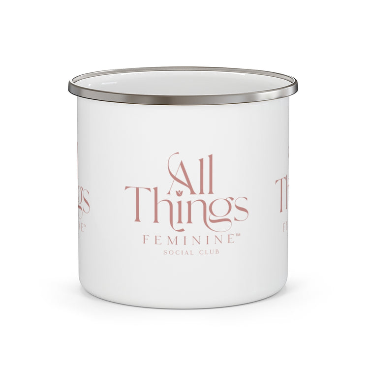 All Things Feminine Enamel Camping Mug