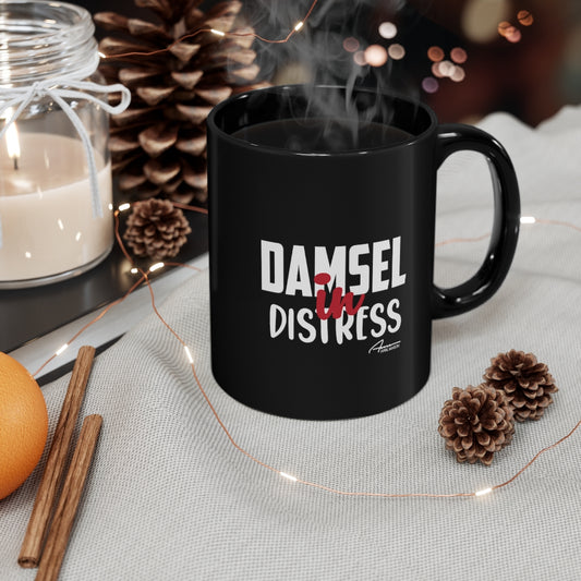 Damsel in Distress Mug- Black