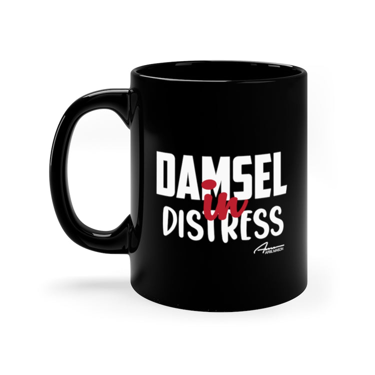 Damsel in Distress Mug- Black