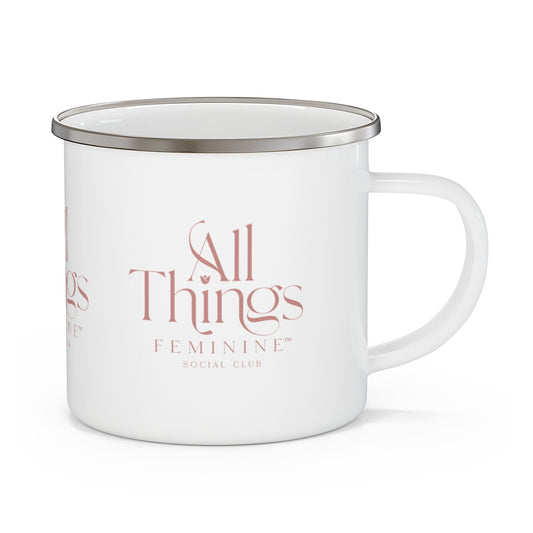 All Things Feminine Enamel Camping Mug