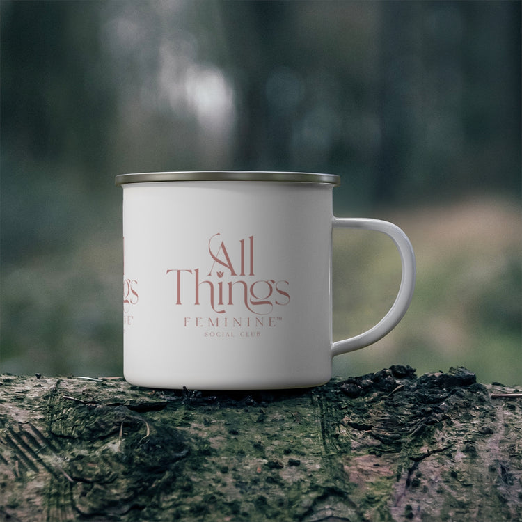 All Things Feminine Enamel Camping Mug