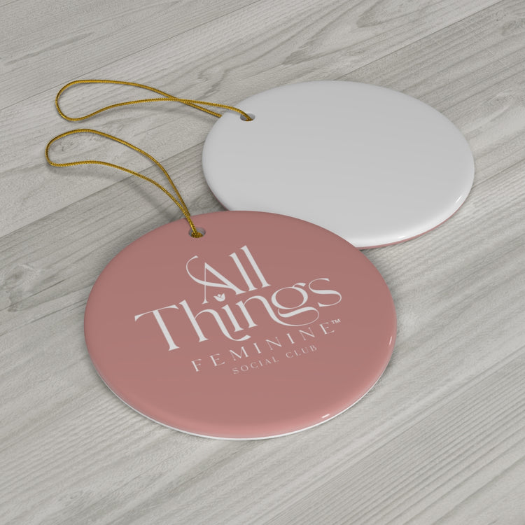 All Things Feminine Ceramic Ornament, 4 Shapes