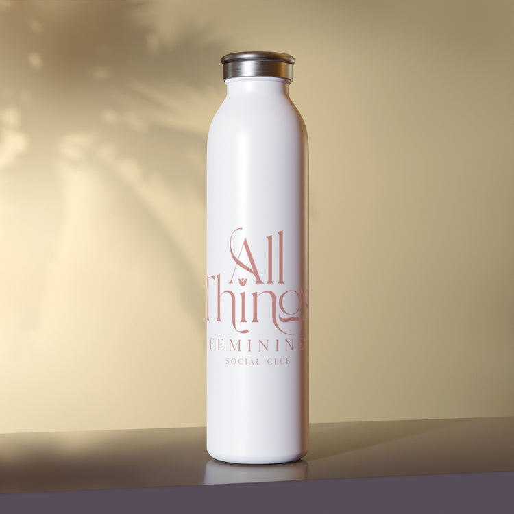 All Things Feminine Social Club Slim Water Bottle
